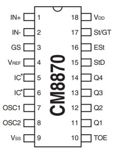 cm8870 pin out