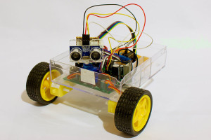 accident avoider robot using ultrasonic sensor