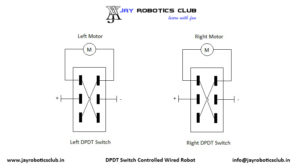 switch controlled wired robot circuit